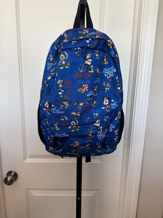 Disney Other - Disney Blue Mickey & Friends Cruise Print Backpack